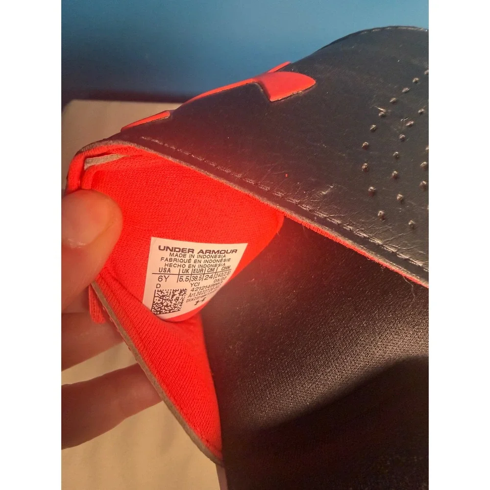 Under Armour Ignite VI Kids Slides Black Red Blue Athletic Sandals 6Y Women's 8